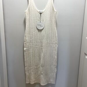 Weekend Stories Loreo Knit Dress in Ivory NWT